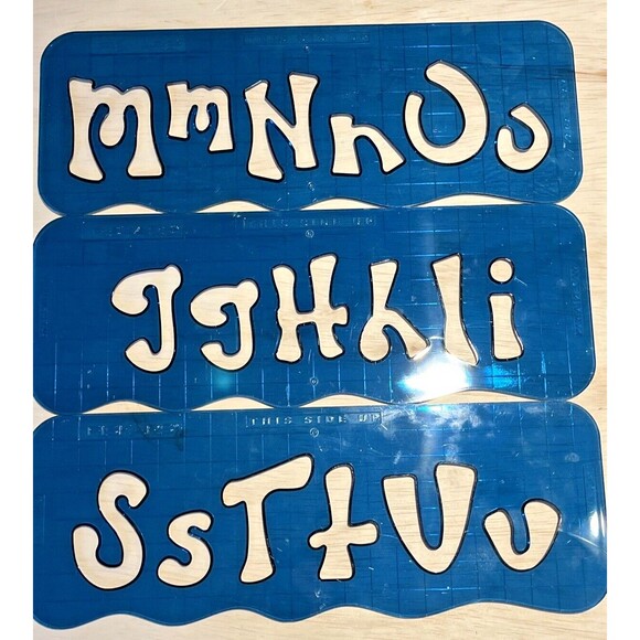 Fiskars Stencil Template Scrapbook Art Craft Design Lot Of 16 Letters Shapes - Picture 6 of 6